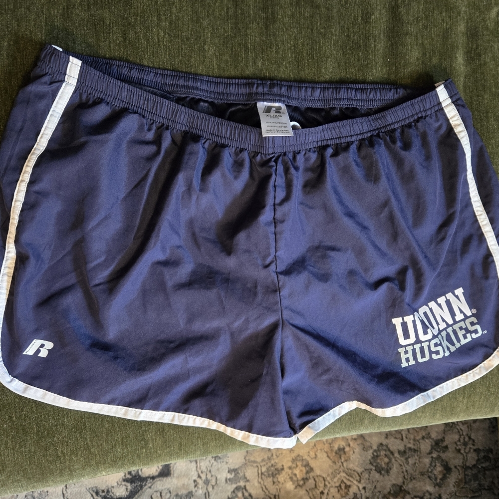 Russell Athletic Blue Athletic Shorts with White Trim UConn Huskies XL